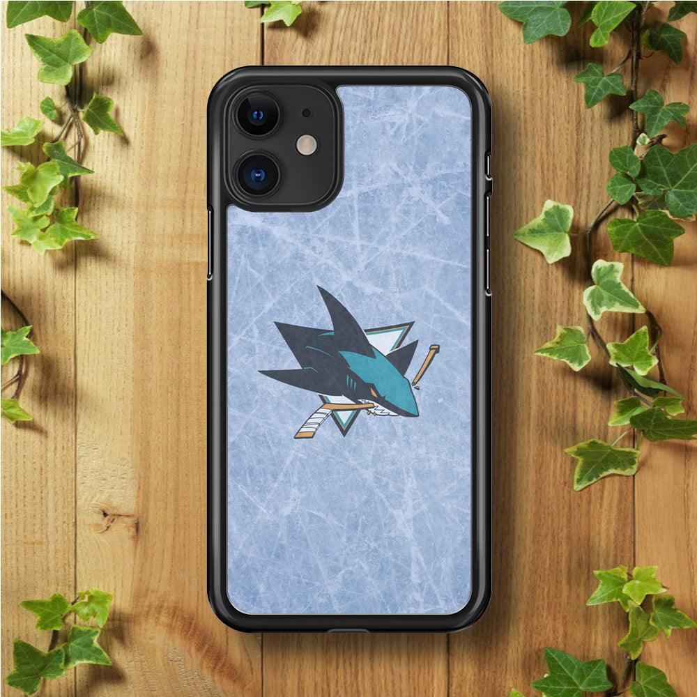 Hockey San Jose Sharks NHL 002 iPhone 11 Case-Rubber / Black (2D Case)-Xtracase