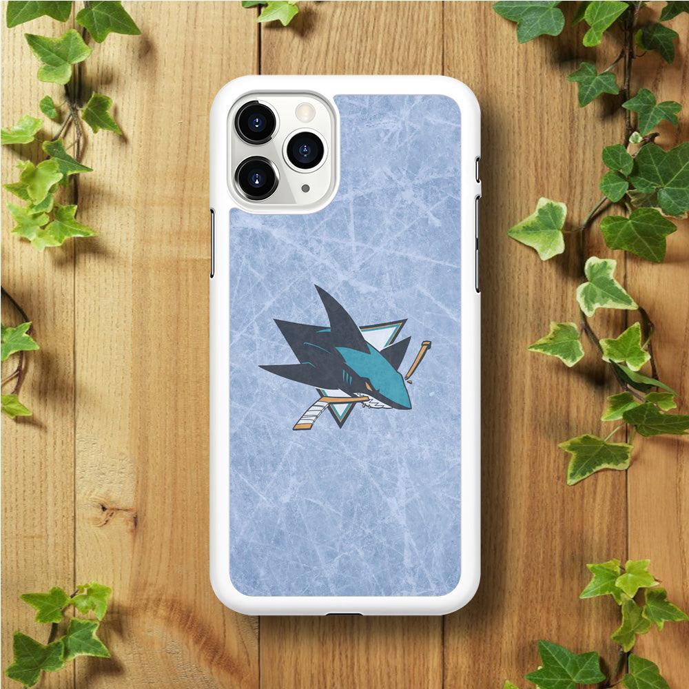 Hockey San Jose Sharks NHL 002 iPhone 11 Pro Max Case-Rubber / White (2D Case)-Xtracase