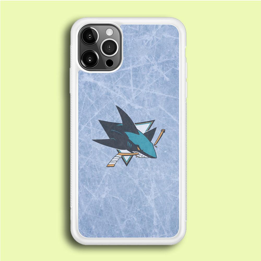 Hockey San Jose Sharks NHL 002 iPhone 12 Pro Case-Rubber / White (2D Case)-Xtracase