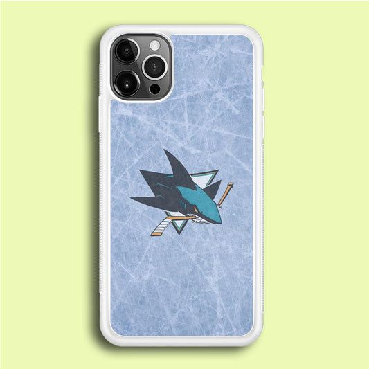 Hockey San Jose Sharks NHL 002 iPhone 12 Pro Case-Rubber / White (2D Case)-Xtracase