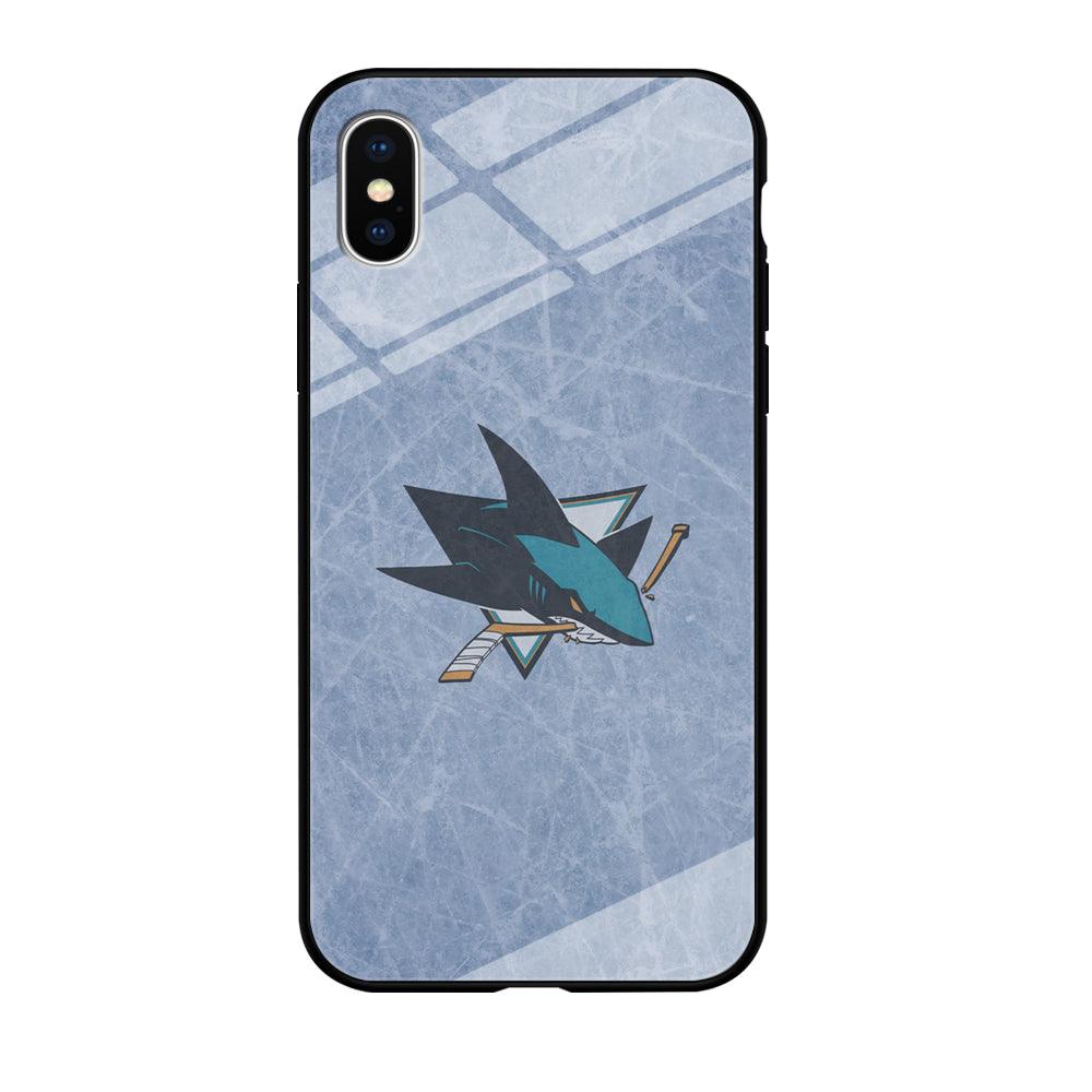 Hockey San Jose Sharks NHL 002 iPhone Xs Case-Tempered Glass Case-Xtracase