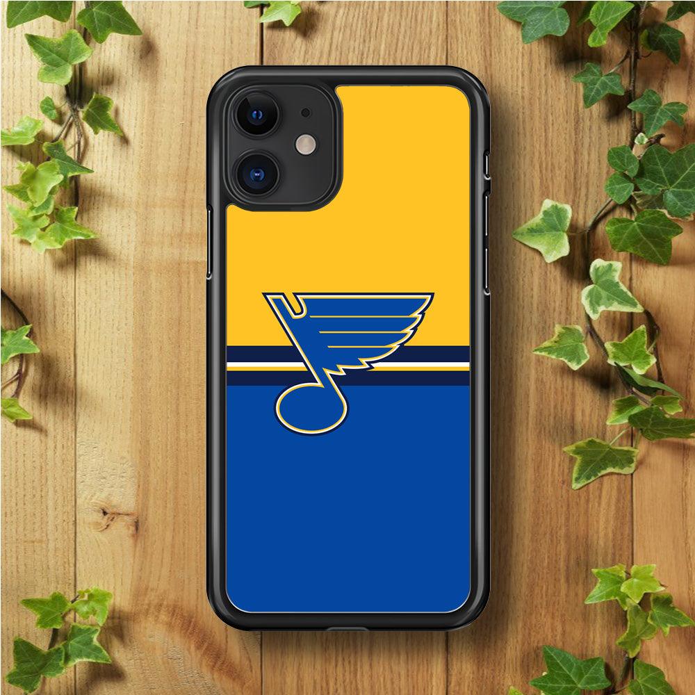 Hockey St. Louis Blues NHL 001 iPhone 11 Case-Rubber / Black (2D Case)-Xtracase