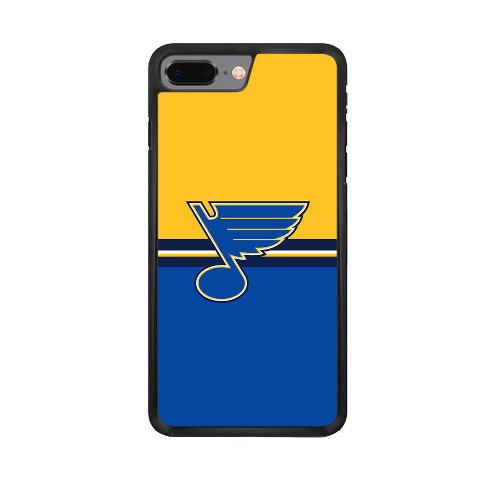 Hockey St. Louis Blues NHL 001 iPhone 8 Plus Case-Rubber / Black (2D Case)-Xtracase