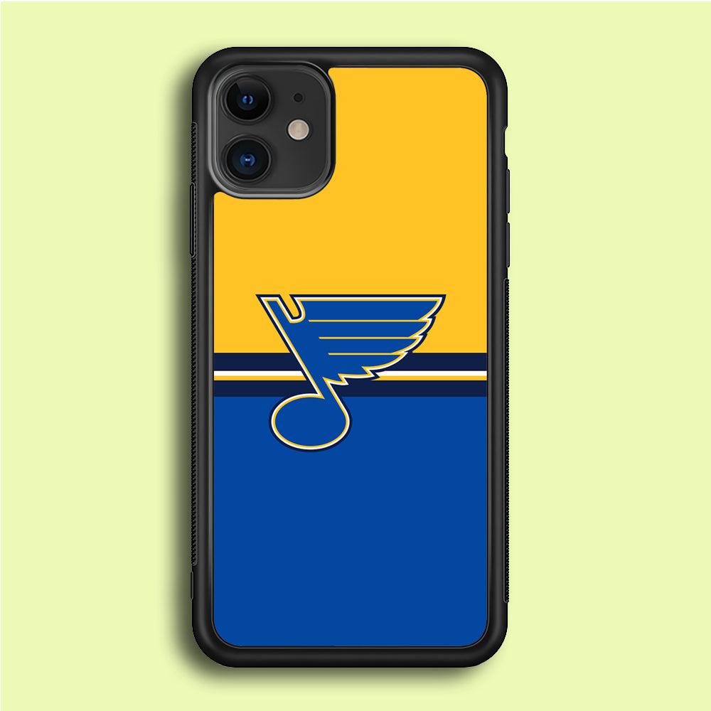 Hockey St. Louis Blues NHL 001 iPhone 12 Mini Case-Rubber / Black (2D Case)-Xtracase