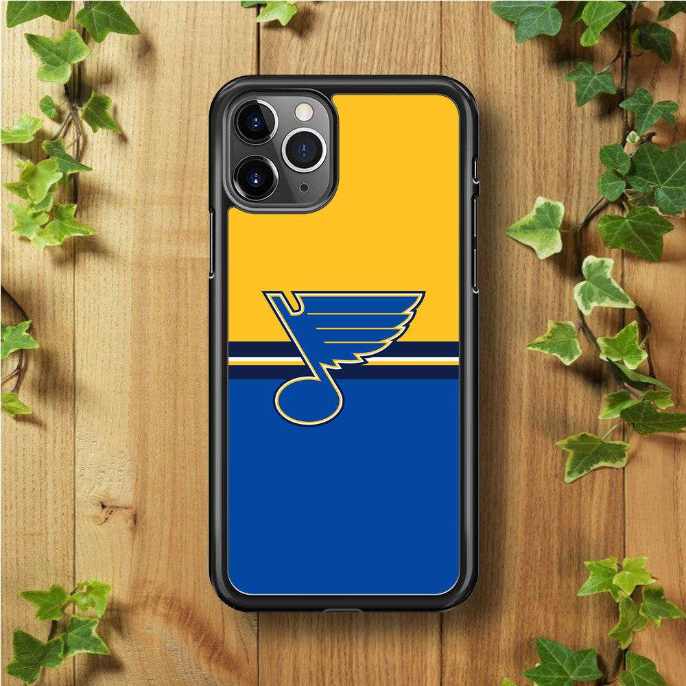 Hockey St. Louis Blues NHL 001 iPhone 11 Pro Max Case-Rubber / Black (2D Case)-Xtracase