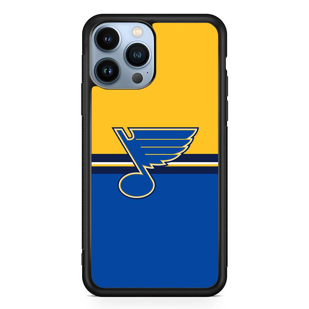 Hockey St. Louis Blues NHL 001 iPhone 13 Pro Case-Rubber / Black (2D Case)-Xtracase