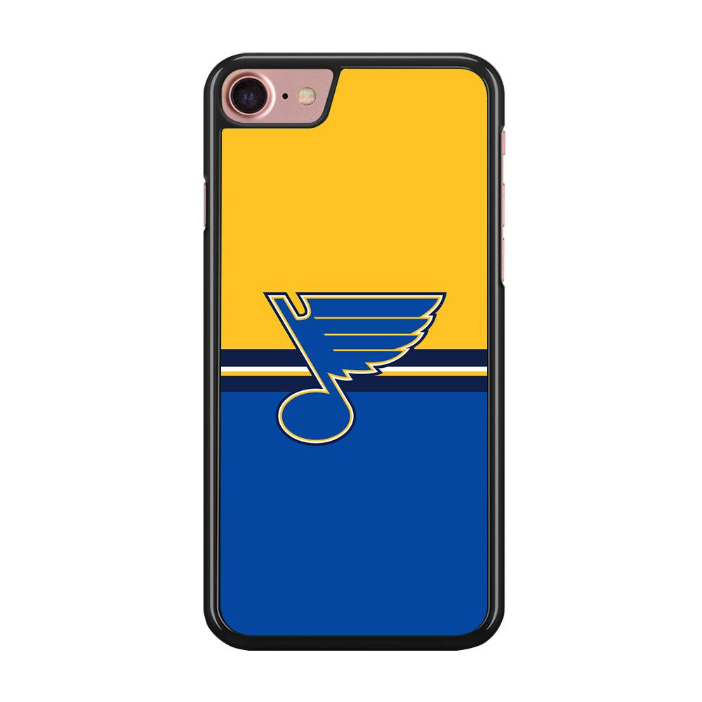 Hockey St. Louis Blues NHL 001 iPhone 8 Case-Rubber / Black (2D Case)-Xtracase