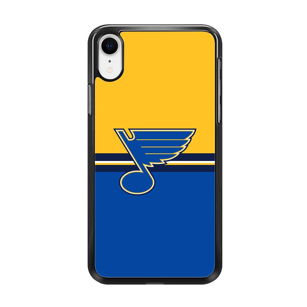 Hockey St. Louis Blues NHL 001 iPhone XR Case-Rubber / Black (2D Case)-Xtracase