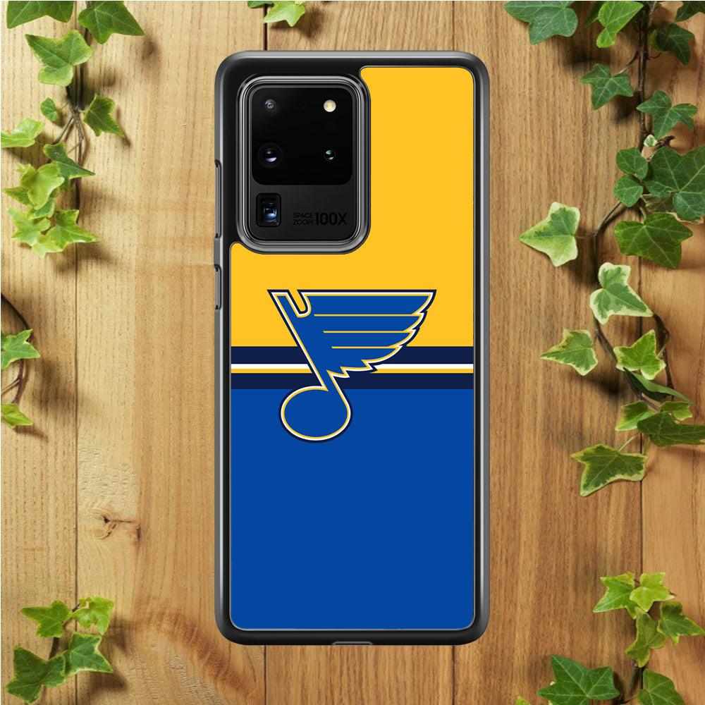Hockey St. Louis Blues NHL 001 Samsung Galaxy S20 Ultra Case-Rubber / White (2D Case)-Xtracase