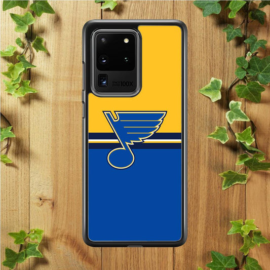 Hockey St. Louis Blues NHL 001 Samsung Galaxy S20 Ultra Case-Rubber / White (2D Case)-Xtracase