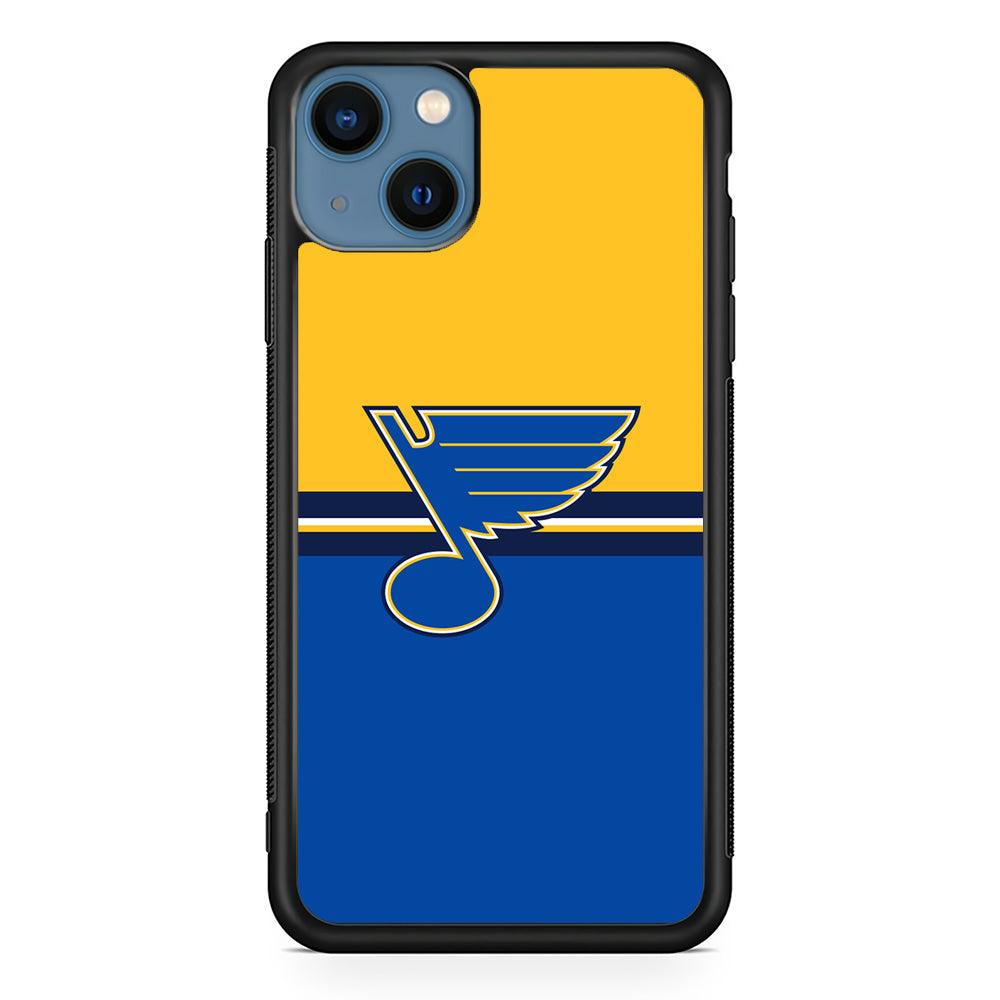 Hockey St. Louis Blues NHL 001 iPhone 13 Case-Rubber / Black (2D Case)-Xtracase