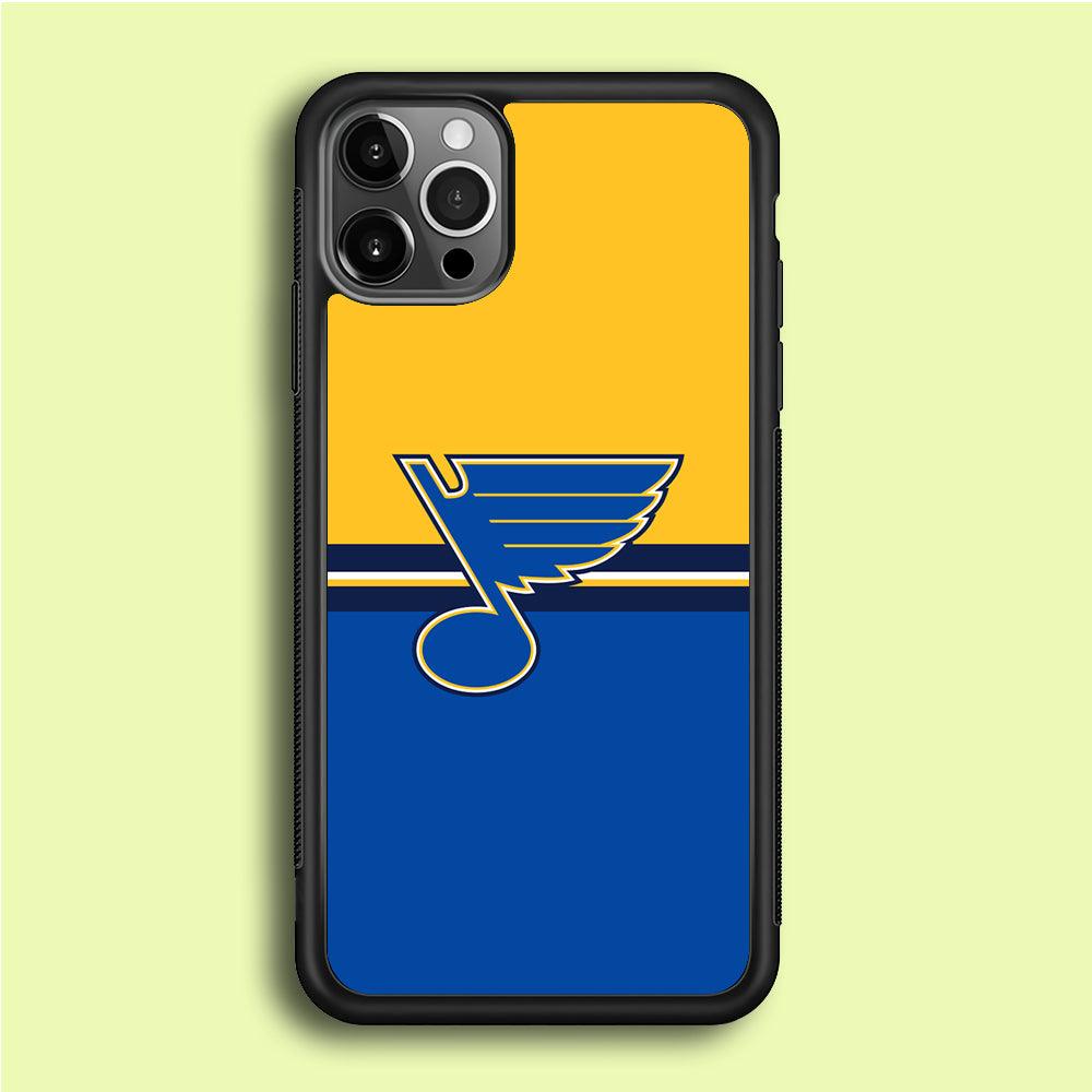 Hockey St. Louis Blues NHL 001 iPhone 12 Pro Case-Rubber / Black (2D Case)-Xtracase