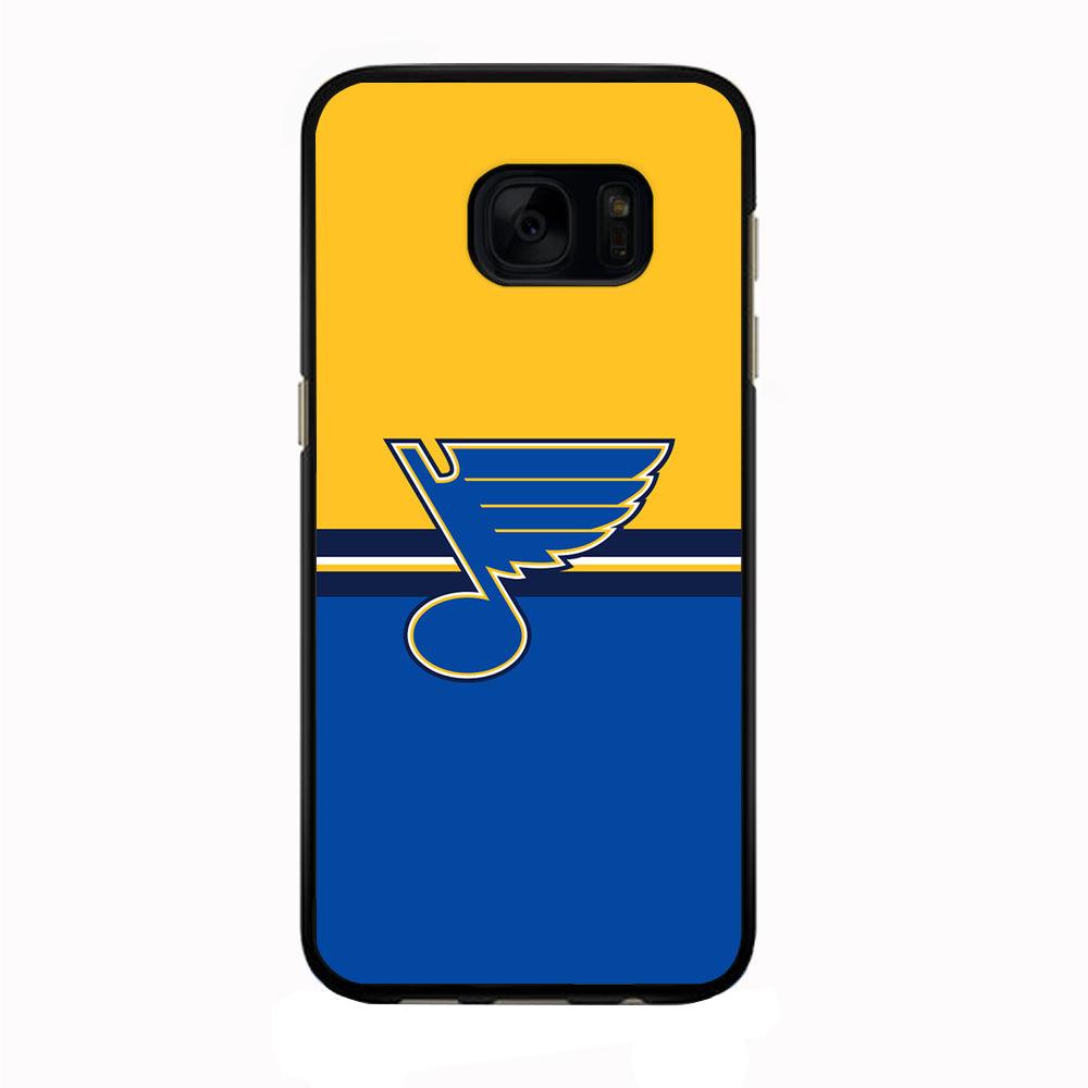Hockey St. Louis Blues NHL 001 Samsung Galaxy S7 Edge Case-Rubber / Black (2D Case)-Xtracase