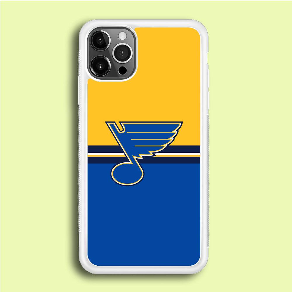 Hockey St. Louis Blues NHL 001 iPhone 12 Pro Case-Rubber / White (2D Case)-Xtracase
