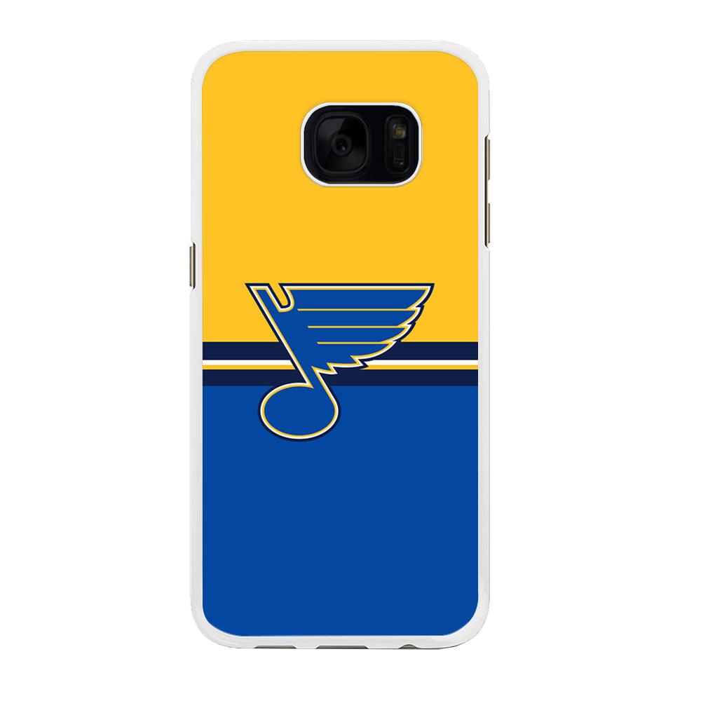 Hockey St. Louis Blues NHL 001 Samsung Galaxy S7 Case-Rubber / White (2D Case)-Xtracase