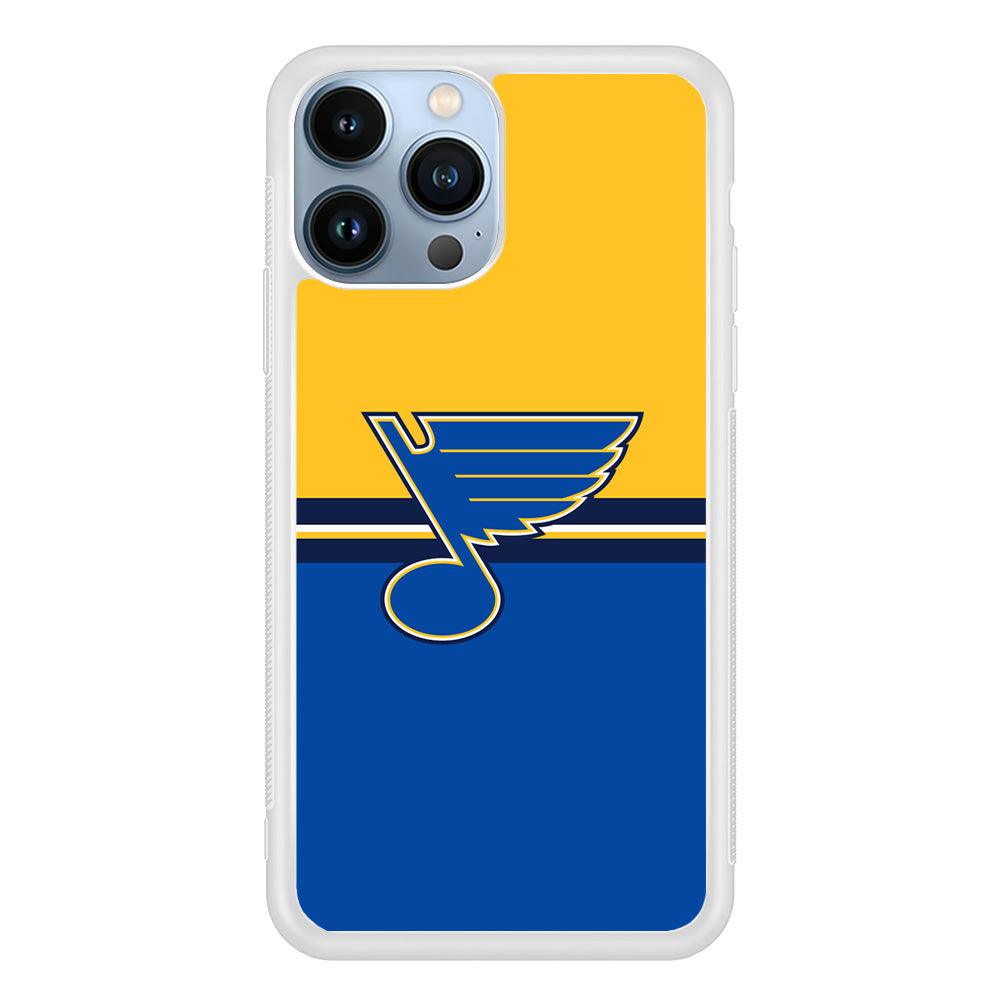 Hockey St. Louis Blues NHL 001 iPhone 13 Pro Case-Rubber / White (2D Case)-Xtracase