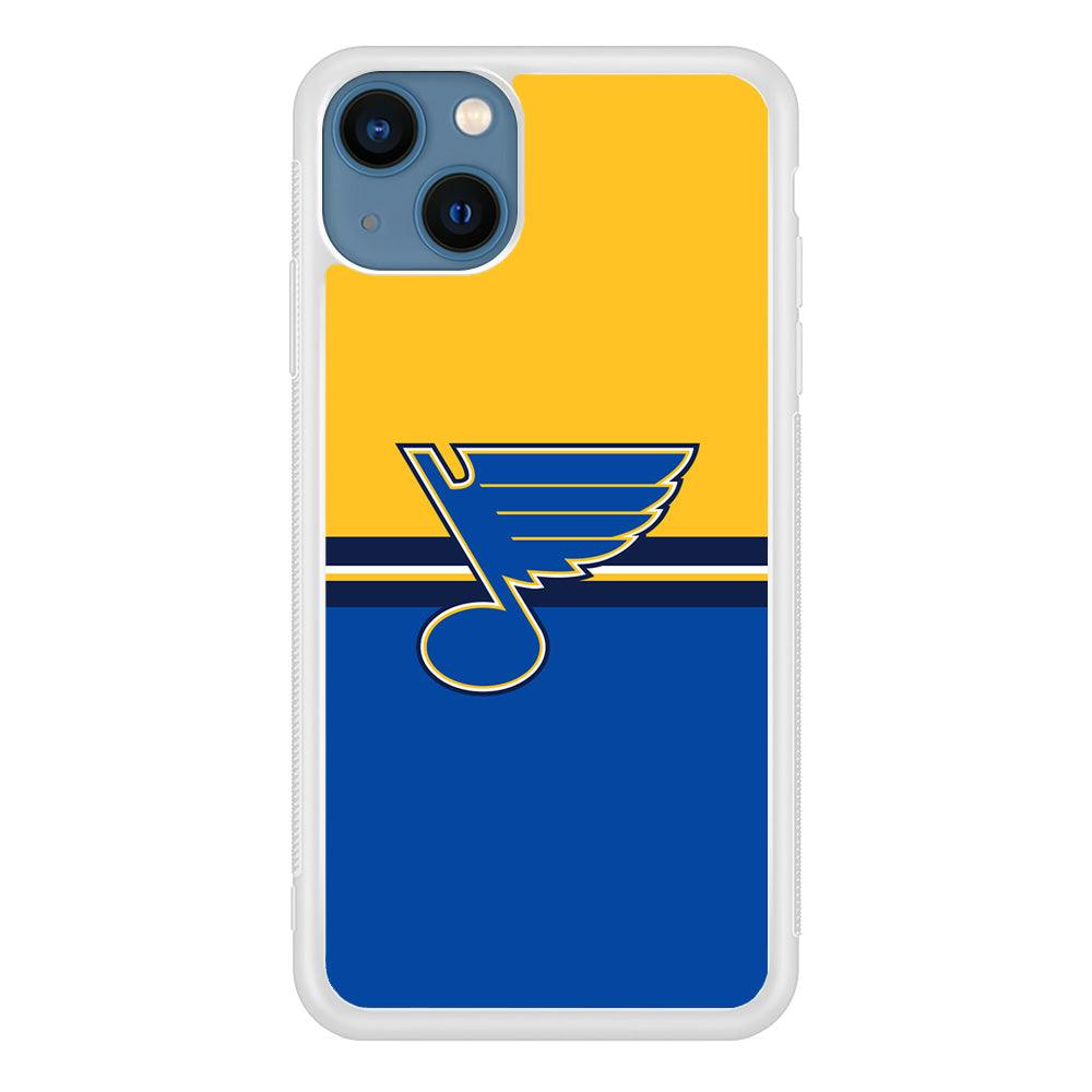 Hockey St. Louis Blues NHL 001 iPhone 13 Case-Rubber / White (2D Case)-Xtracase