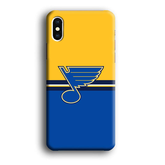Hockey St. Louis Blues NHL 001 iPhone Xs Case-Plastic / Full Wrap (3D Case)-Xtracase