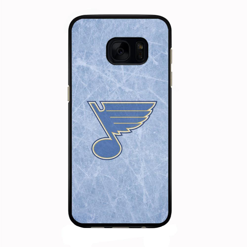 Hockey St. Louis Blues NHL 002 Samsung Galaxy S7 Edge Case-Rubber / Black (2D Case)-Xtracase