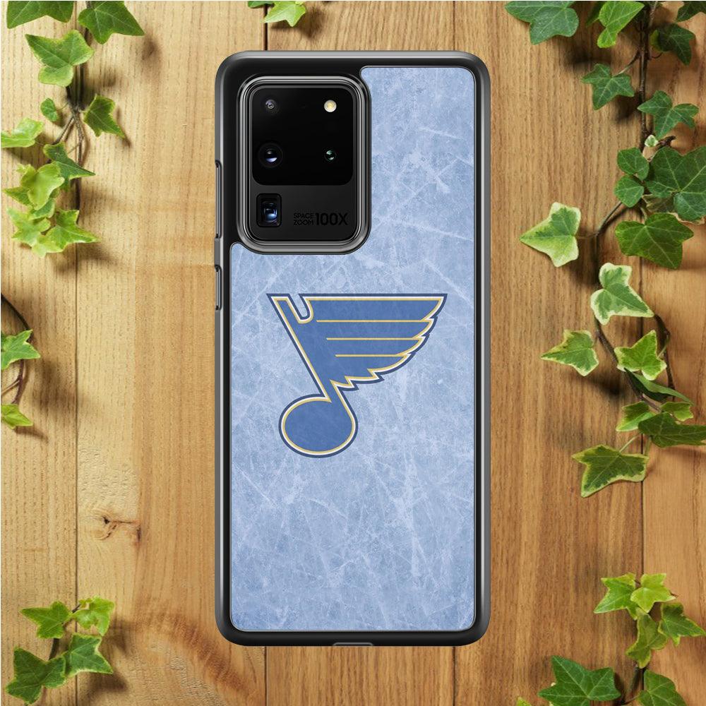 Hockey St. Louis Blues NHL 002 Samsung Galaxy S20 Ultra Case-Rubber / White (2D Case)-Xtracase