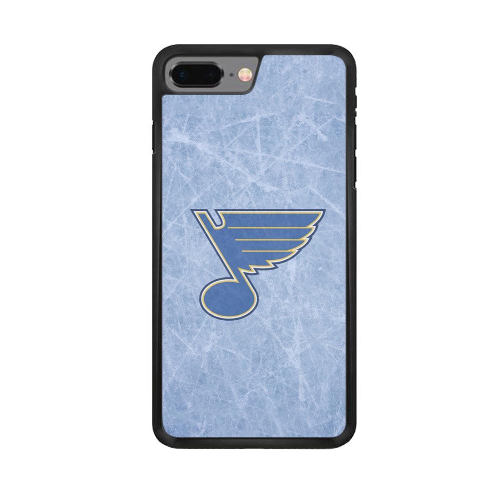 Hockey St. Louis Blues NHL 002 iPhone 8 Plus Case-Rubber / Black (2D Case)-Xtracase