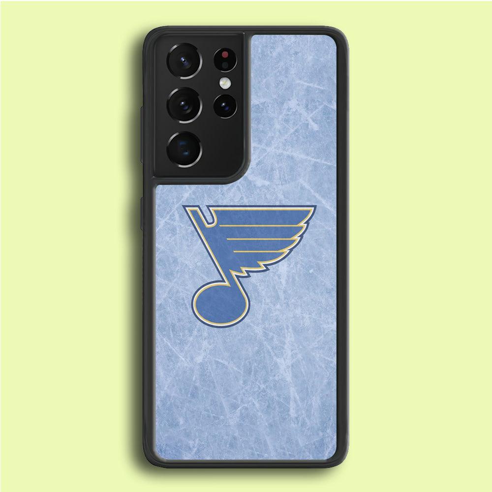 Hockey St. Louis Blues NHL 002 Samsung Galaxy S21 Ultra Case-Rubber / Black (2D Case)-Xtracase