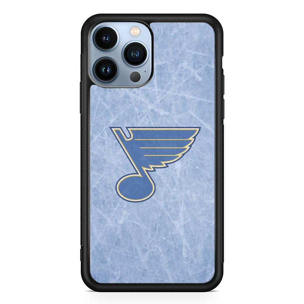 Hockey St. Louis Blues NHL 002 iPhone 13 Pro Case-Rubber / Black (2D Case)-Xtracase