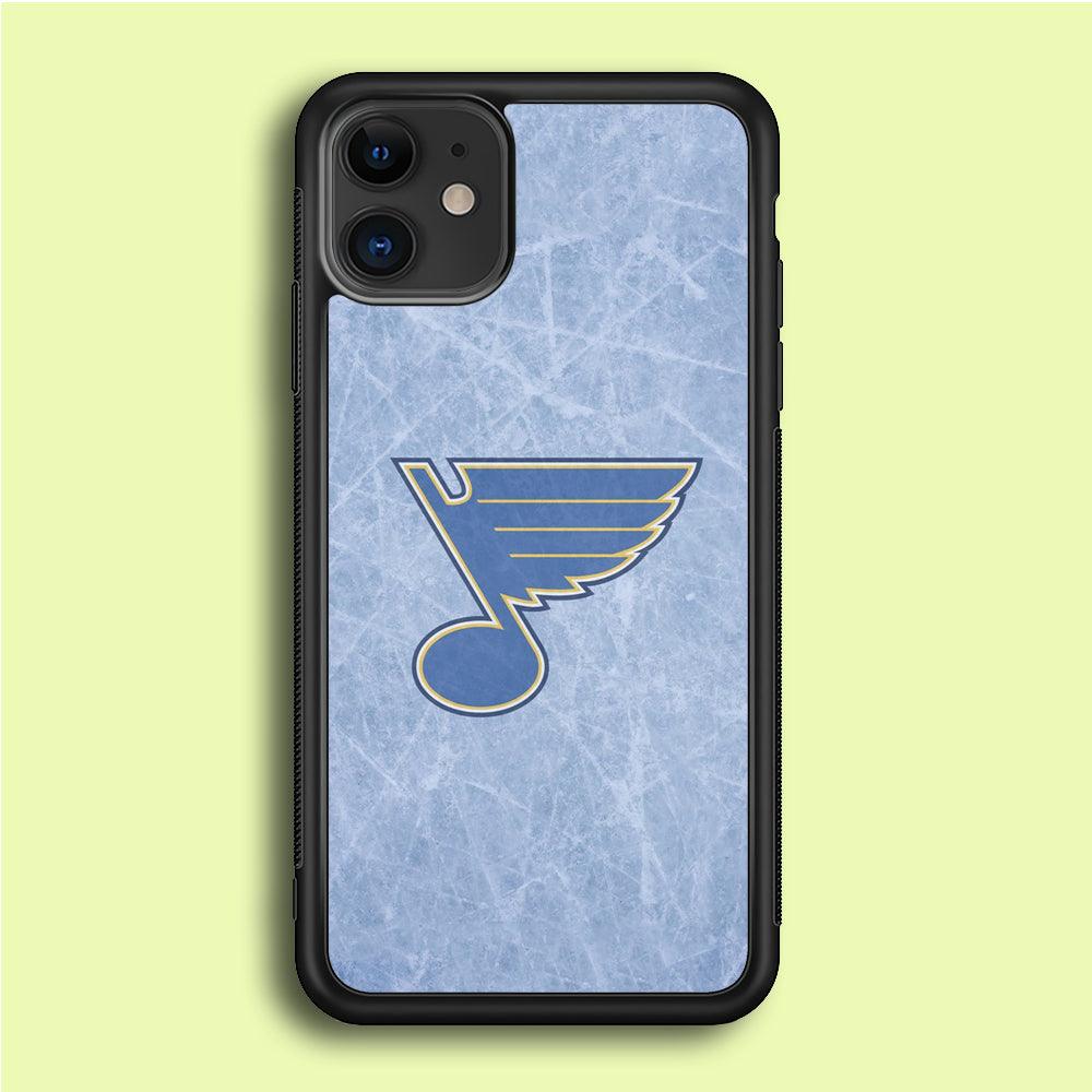 Hockey St. Louis Blues NHL 002 iPhone 12 Case-Rubber / Black (2D Case)-Xtracase