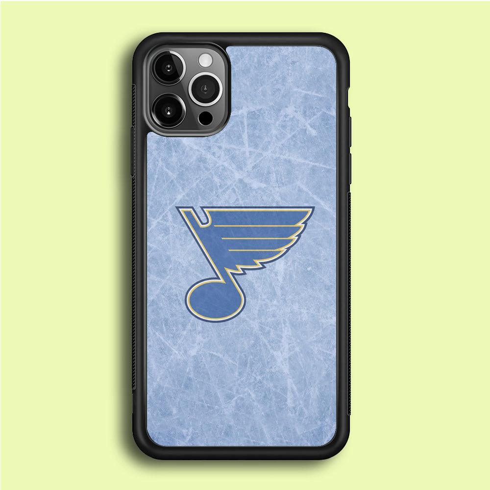 Hockey St. Louis Blues NHL 002 iPhone 12 Pro Case-Rubber / Black (2D Case)-Xtracase
