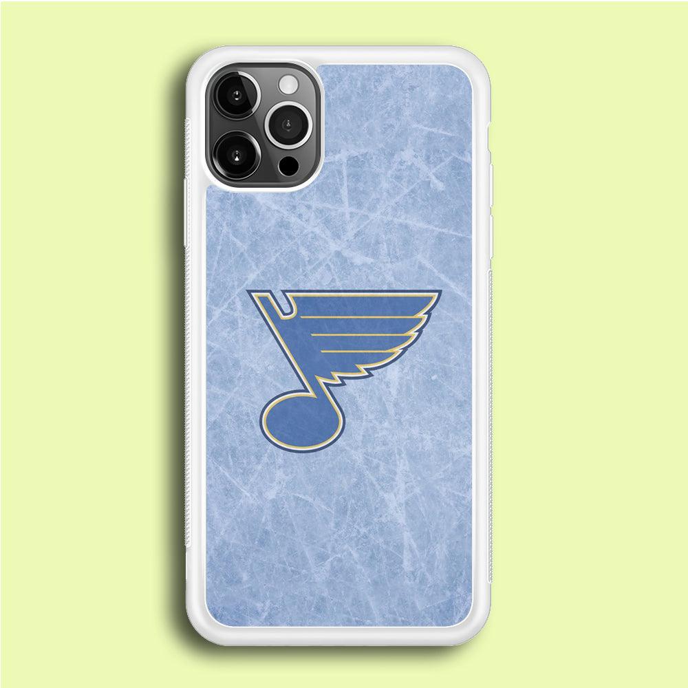 Hockey St. Louis Blues NHL 002 iPhone 12 Pro Case-Rubber / White (2D Case)-Xtracase