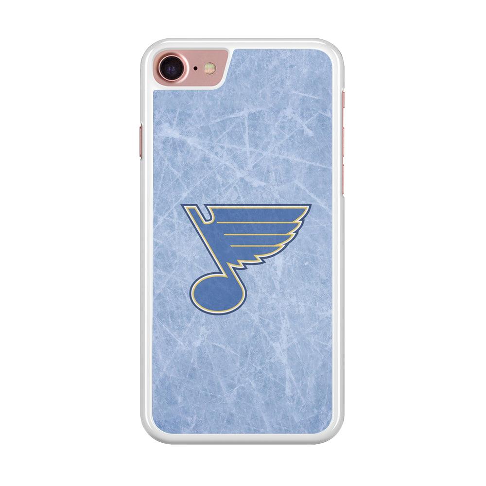 Hockey St. Louis Blues NHL 002 iPhone 7 Case-Rubber / White (2D Case)-Xtracase