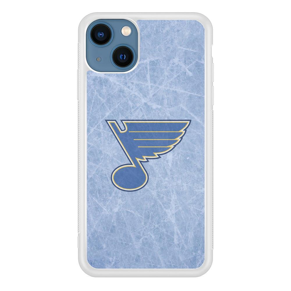 Hockey St. Louis Blues NHL 002 iPhone 13 Case-Rubber / White (2D Case)-Xtracase