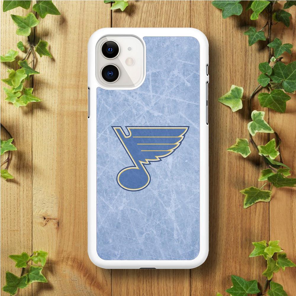 Hockey St. Louis Blues NHL 002 iPhone 11 Case-Rubber / White (2D Case)-Xtracase