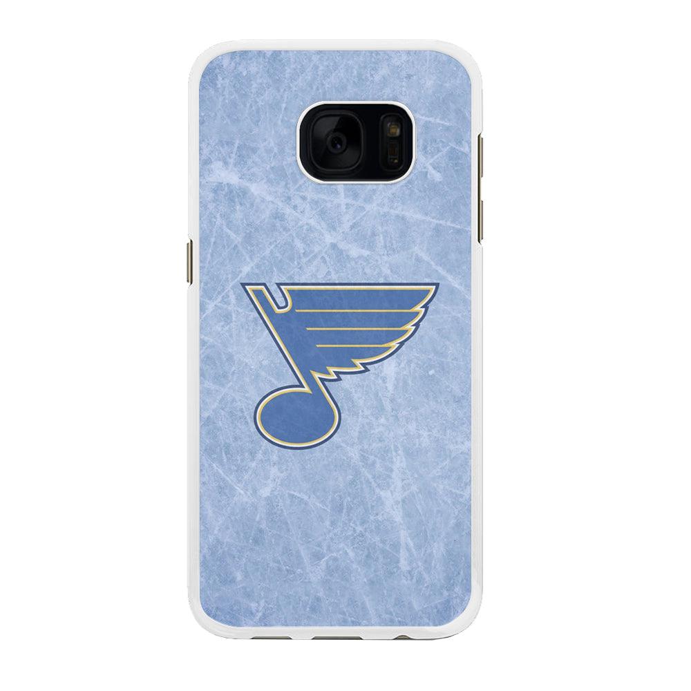 Hockey St. Louis Blues NHL 002 Samsung Galaxy S7 Edge Case-Rubber / White (2D Case)-Xtracase