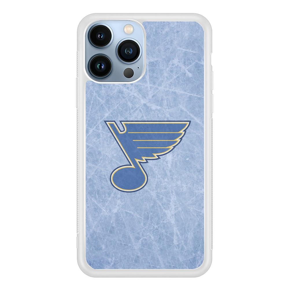 Hockey St. Louis Blues NHL 002 iPhone 13 Pro Case-Rubber / White (2D Case)-Xtracase