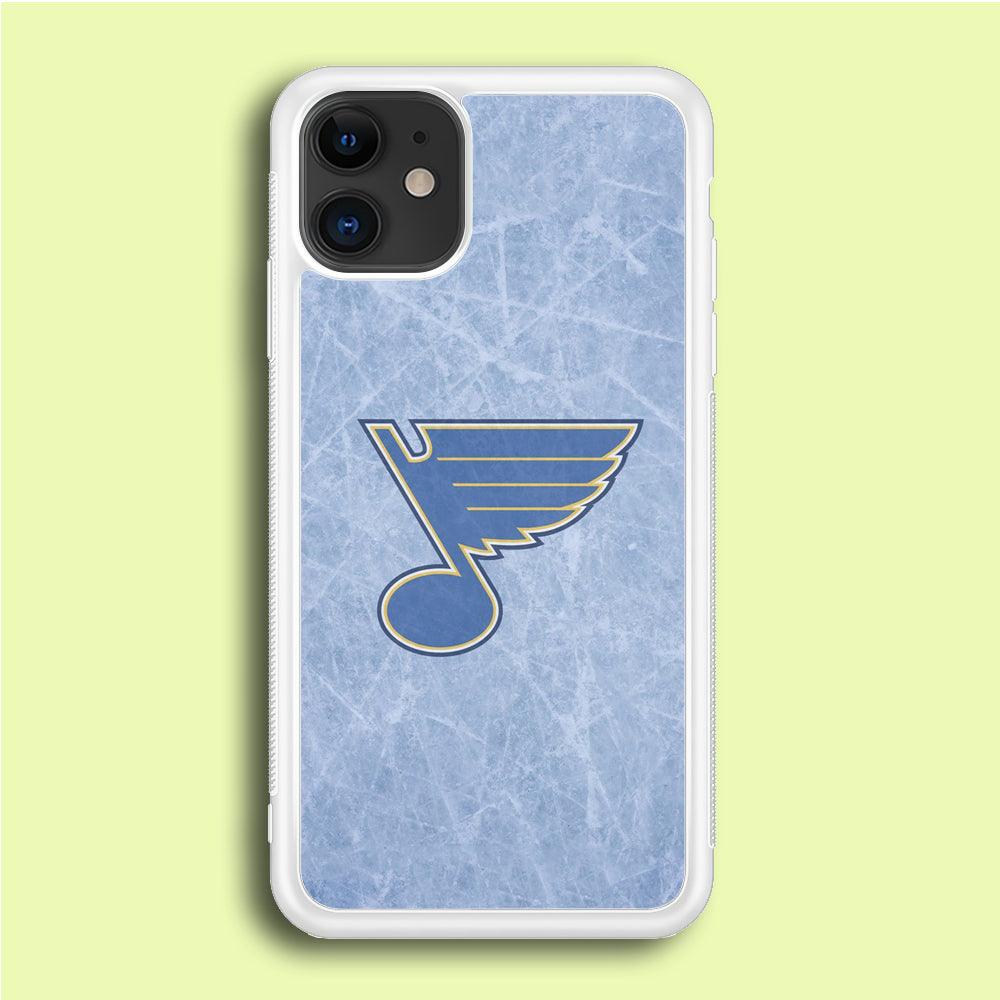 Hockey St. Louis Blues NHL 002 iPhone 12 Case-Rubber / White (2D Case)-Xtracase