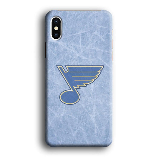 Hockey St. Louis Blues NHL 002 iPhone Xs Case-Plastic / Full Wrap (3D Case)-Xtracase