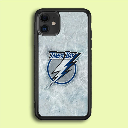 Hockey Tampa Bay Lightning NHL 001 iPhone 12 Case-Rubber / Black (2D Case)-Xtracase