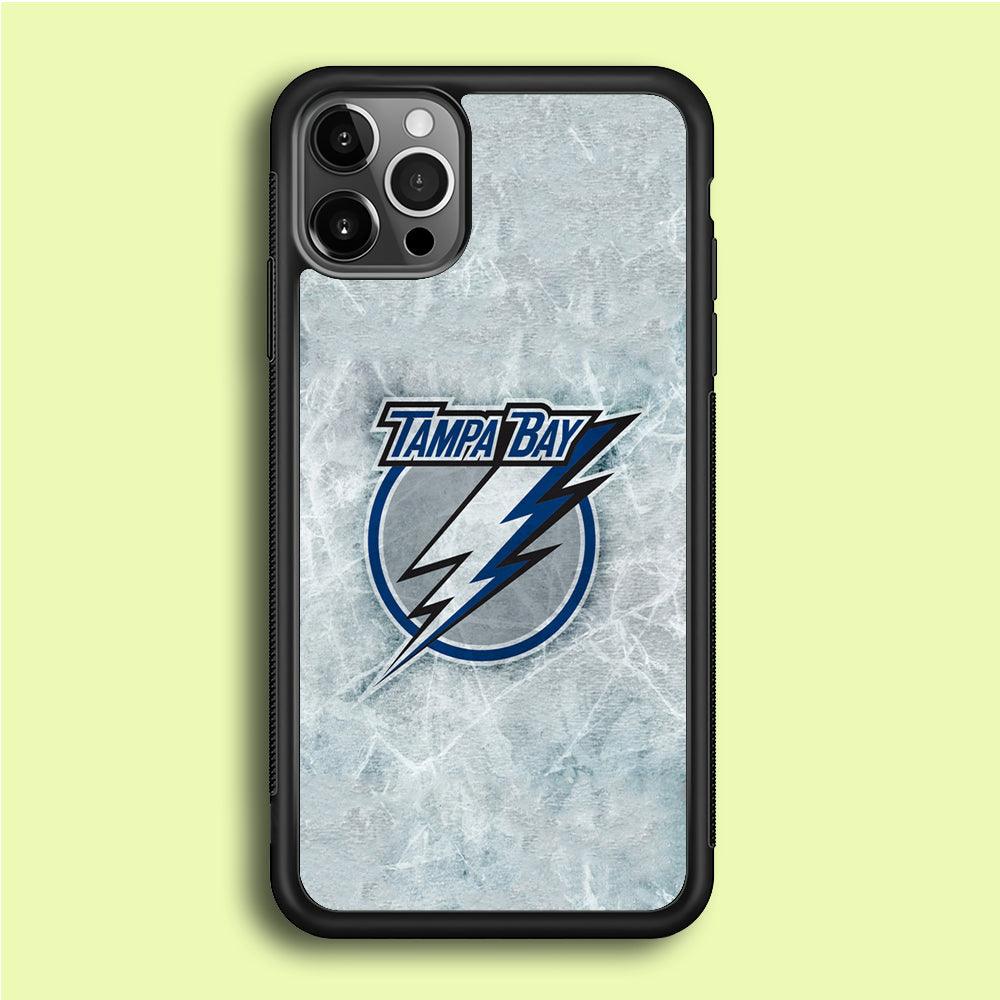 Hockey Tampa Bay Lightning NHL 001 iPhone 12 Pro Max Case-Rubber / Black (2D Case)-Xtracase