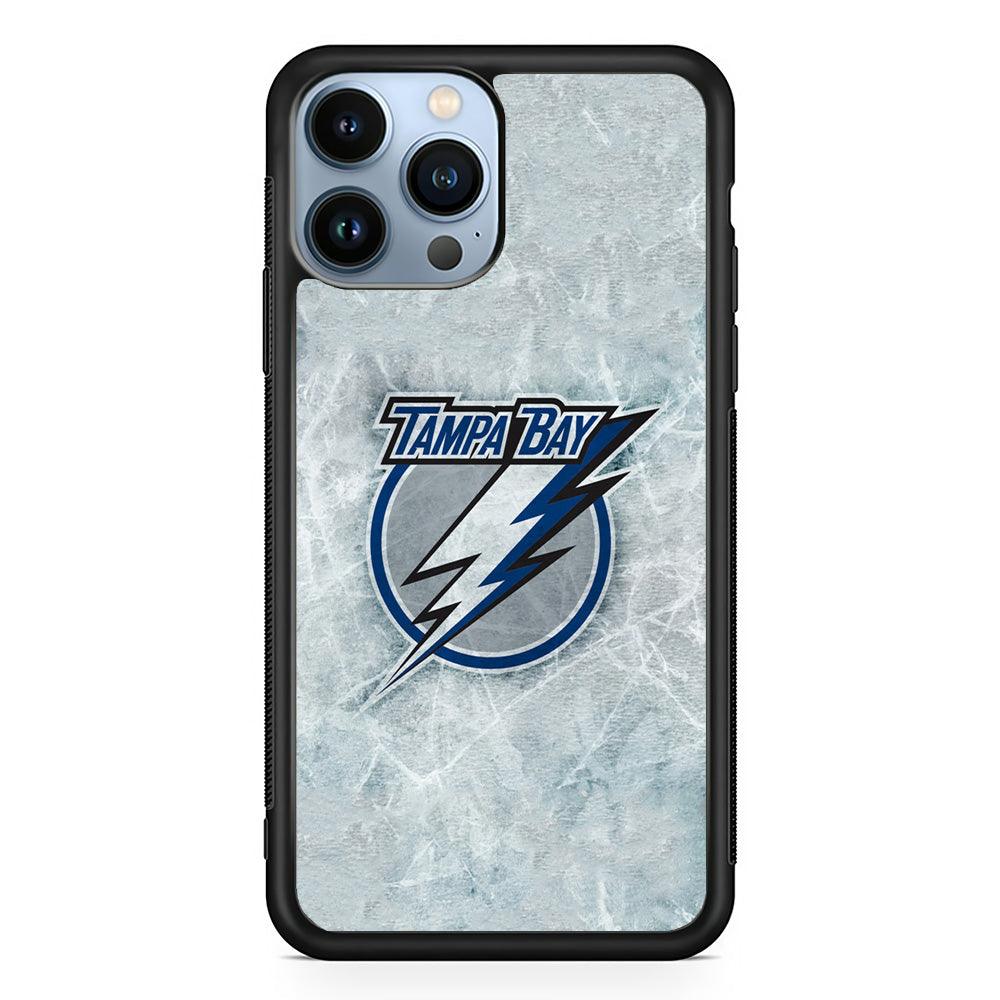Hockey Tampa Bay Lightning NHL 001 iPhone 13 Pro Case-Rubber / Black (2D Case)-Xtracase