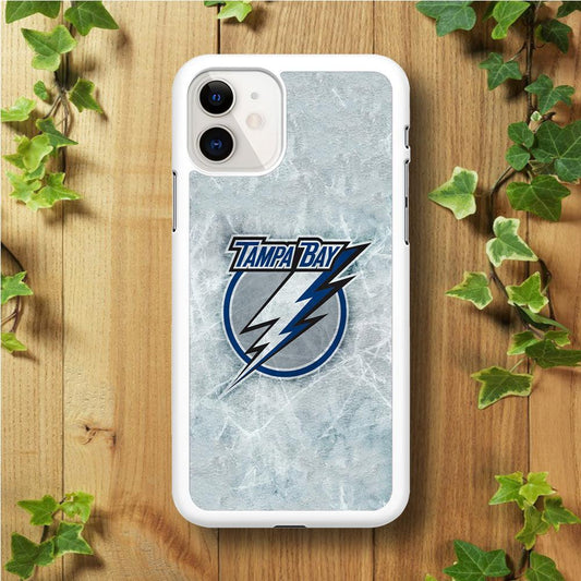 Hockey Tampa Bay Lightning NHL 001 iPhone 11 Case-Rubber / White (2D Case)-Xtracase