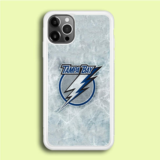 Hockey Tampa Bay Lightning NHL 001 iPhone 12 Pro Max Case-Rubber / White (2D Case)-Xtracase