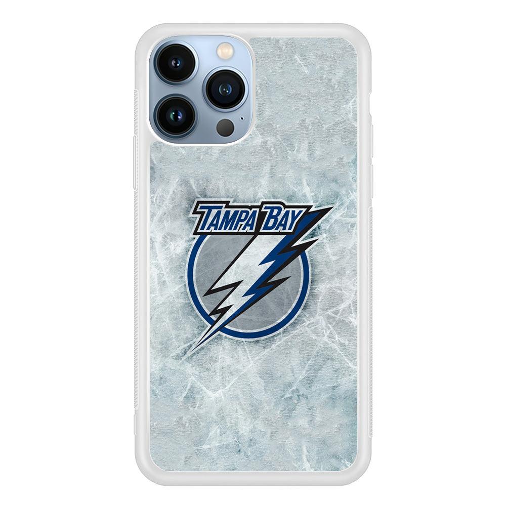 Hockey Tampa Bay Lightning NHL 001 iPhone 13 Pro Case-Rubber / White (2D Case)-Xtracase