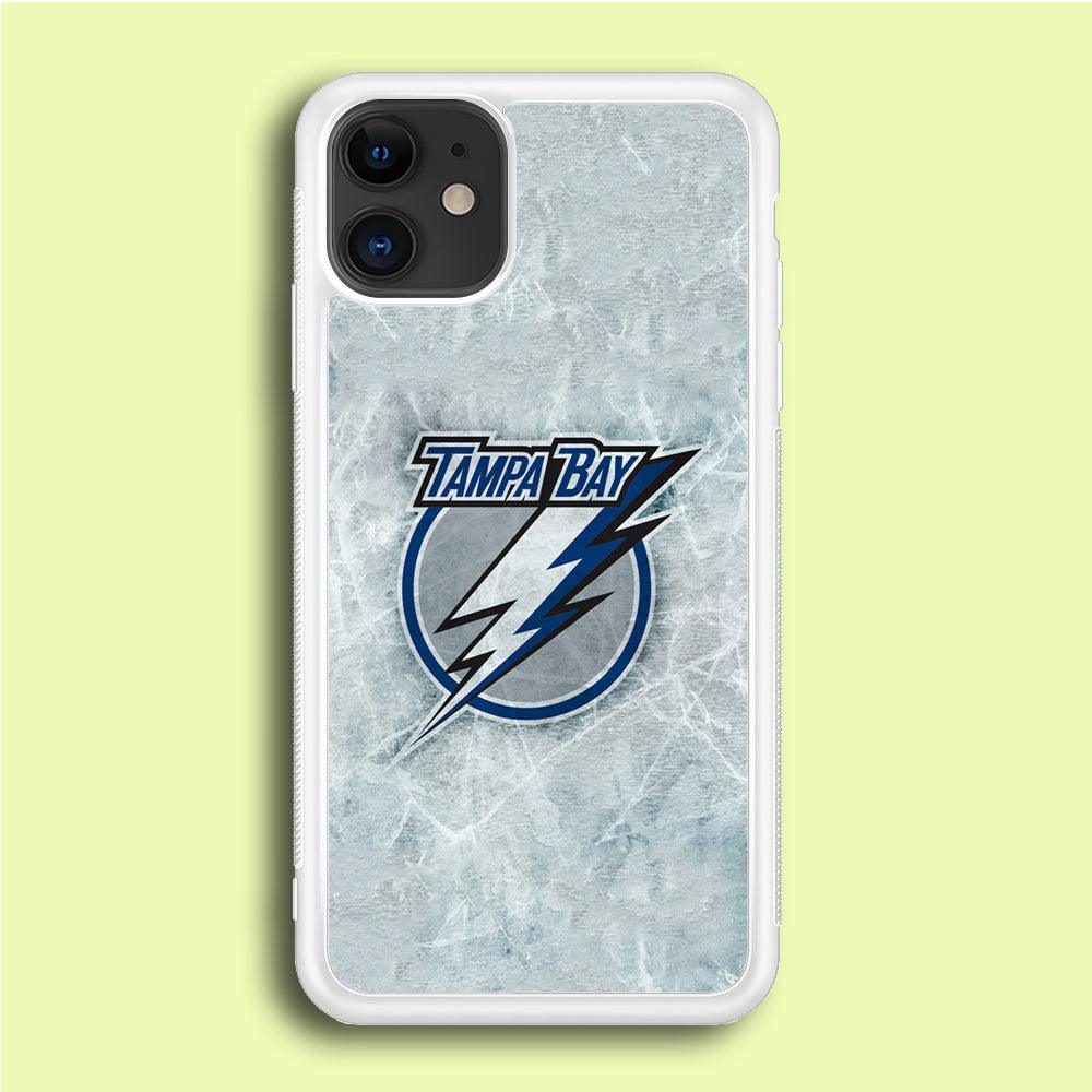 Hockey Tampa Bay Lightning NHL 001 iPhone 12 Case-Rubber / White (2D Case)-Xtracase
