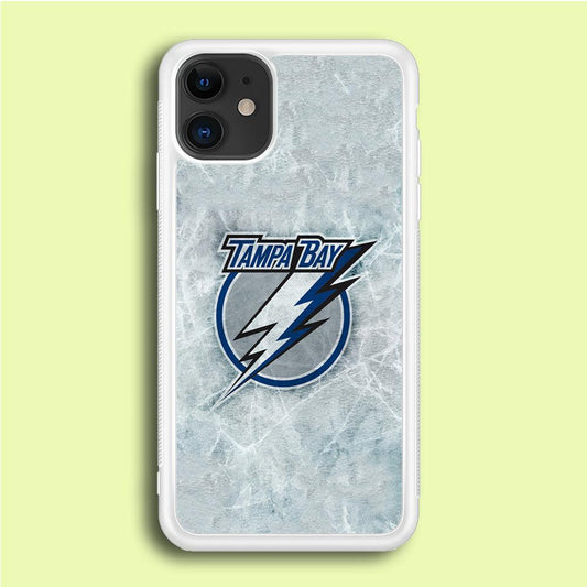 Hockey Tampa Bay Lightning NHL 001 iPhone 12 Mini Case-Rubber / White (2D Case)-Xtracase