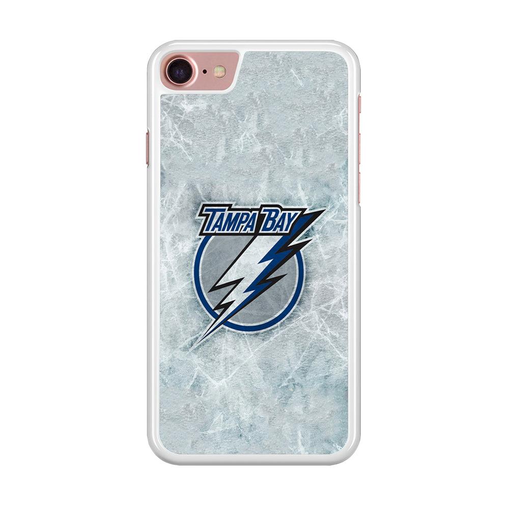 Hockey Tampa Bay Lightning NHL 001 iPhone SE 2020 Case-Rubber / White (2D Case)-Xtracase