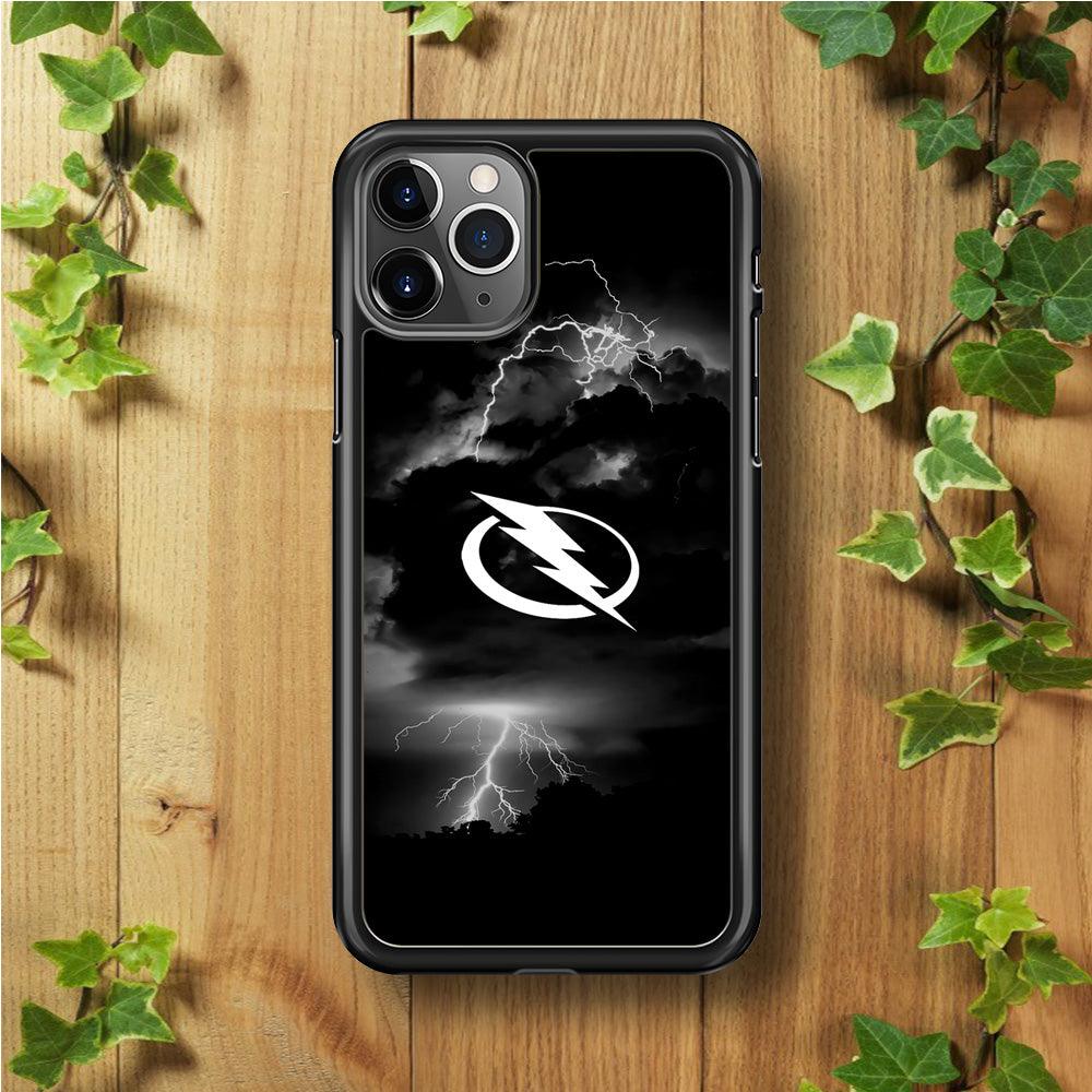 Hockey Tampa Bay Lightning NHL 002 iPhone 11 Pro Case-Rubber / Black (2D Case)-Xtracase