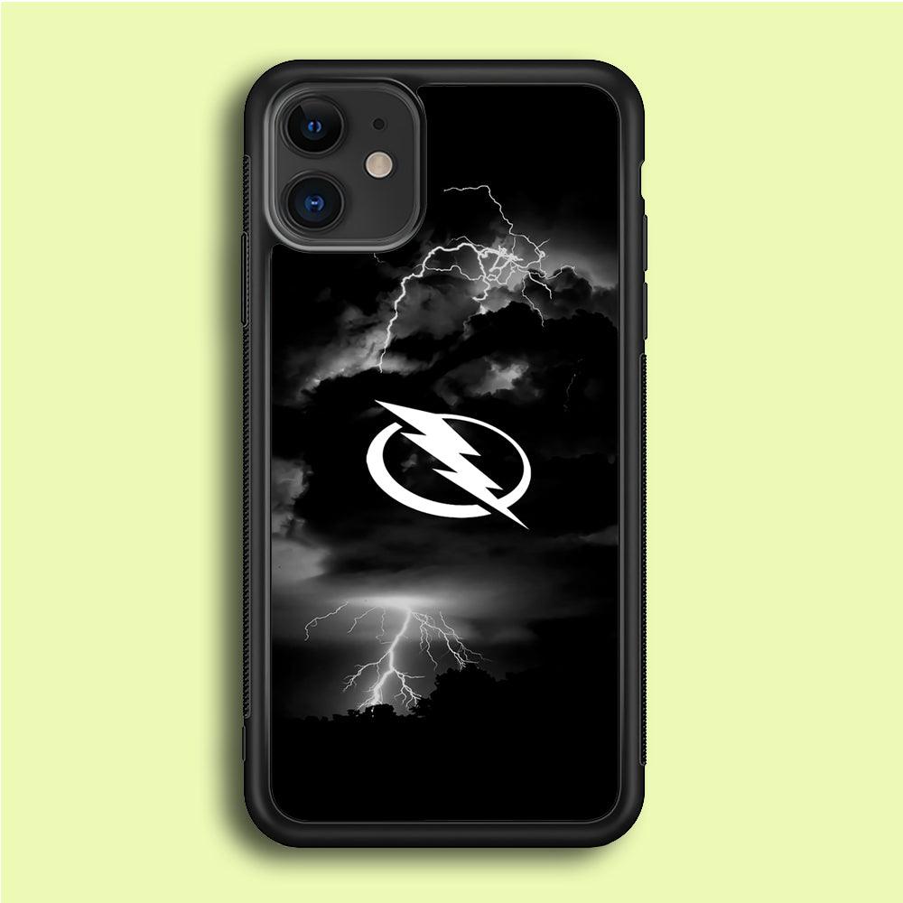 Hockey Tampa Bay Lightning NHL 002 iPhone 12 Mini Case-Rubber / Black (2D Case)-Xtracase
