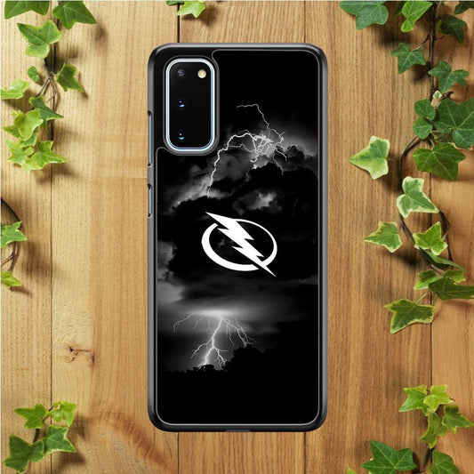 Hockey Tampa Bay Lightning NHL 002 Samsung Galaxy S20 Case-Rubber / Black (2D Case)-Xtracase