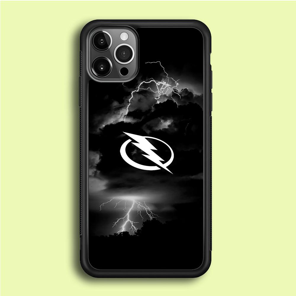 Hockey Tampa Bay Lightning NHL 002 iPhone 12 Pro Max Case-Rubber / Black (2D Case)-Xtracase
